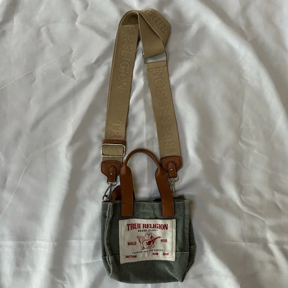 True Religion Women”s Mini Denim Crossbody Bag - Picture 3 of 9